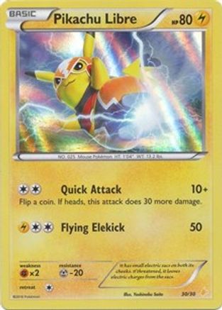 Pikachu Libre (30 (30 - Holo) 030 - Holofoil XY Trainer Kit Pikachu Libre & Suicune - Common