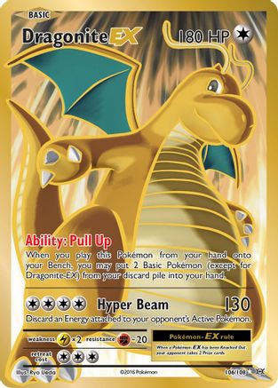 Dragonite EX (Full Art) 106 - Holofoil XY Evolutions - Ultra Rare