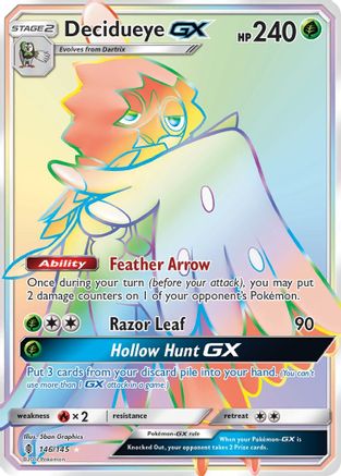 Decidueye GX (Secret)/145 - Holofoil SM Guardians Rising - Secret Rare