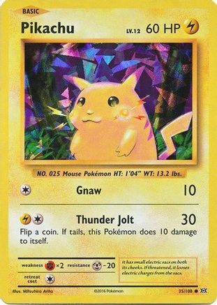Pikachu (Cracked Ice Holo) 035/108 - Holofoil Deck Exclusives - Holo Rare