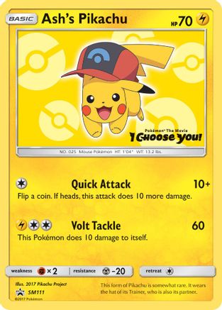 Ash's Pikachu SM111/248 SM Promos - Promo