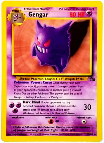 Gengar (20) (20) 020/62 - Unlimited Fossil - Rare