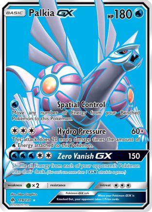 Palkia GX (Full Art)/131 - Holofoil SM Forbidden Light - Ultra Rare