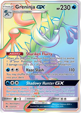 Greninja GX (Secret) - Holofoil SM Forbidden Light - Secret Rare