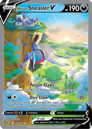 Hisuian Sneasler V (Alternate Full Art) 175 - Holofoil SWSH10 Astral Radiance - Ultra Rare