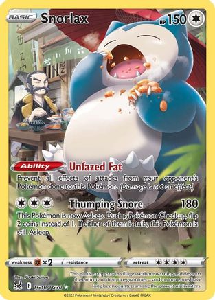 Snorlax TG10/TG30 - Holofoil SWSH11 Lost Origin Trainer Gallery - Ultra Rare