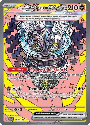 Cornerstone Mask Ogerpon ex 160/131 - Holofoil SV Prismatic Evolutions - Special Illustration Rare