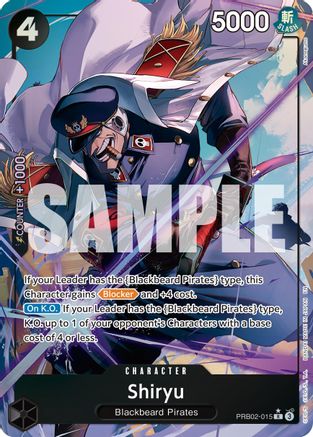 Shiryu (Alternate Art) (PRB02-015) - Premium Booster -The Best- Vol. 2 Foil