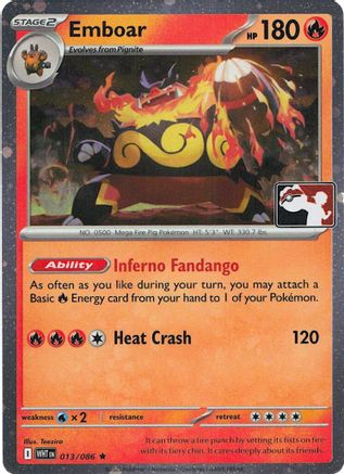 Emboar (Cosmos Holo) 013/086 - Holofoil Prize Pack Series Cards - Rare