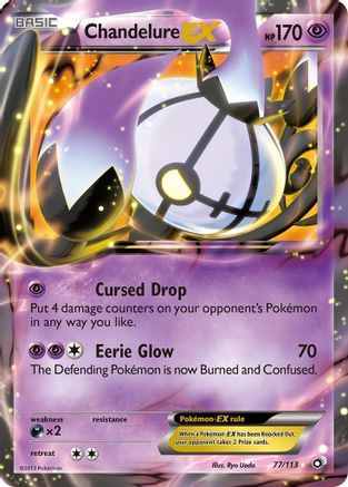 Chandelure EX/113 - Holofoil Legendary Treasures - Ultra Rare