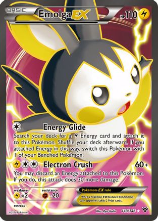 Emolga EX (143 Full Art) - Holofoil XY Base Set - Ultra Rare