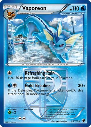 Vaporeon (Team Plasma) 020 Plasma Freeze - Uncommon