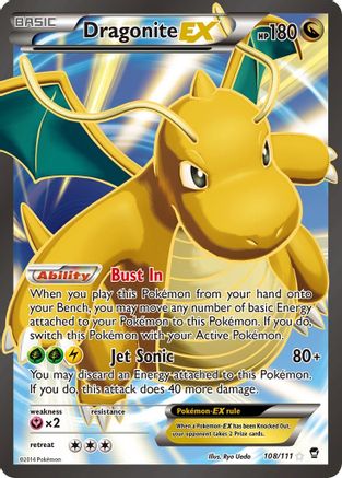 Dragonite EX (108 Full Art) (108 Full Art) 108 - Holofoil XY Furious Fists - Ultra Rare