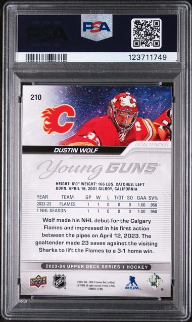2023 Upper Deck Dustin Wolf | PSA 9