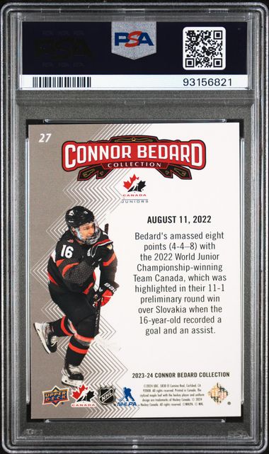 2023 UD Bedard Collection Connor Bedard | PSA 10 | POP 2