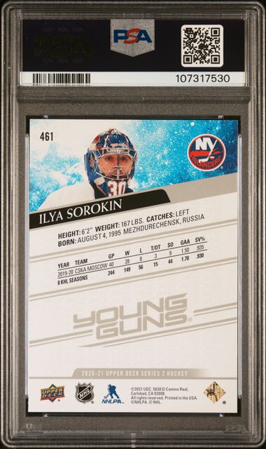 2020 Upper Deck Ilya Sorokin | PSA 9