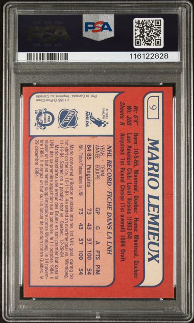 1985 O-Pee-Chee Mario Lemieux | PSA 7