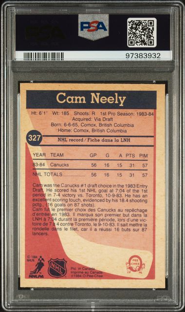 1984 O-Pee-Chee Cam Neely | PSA 7