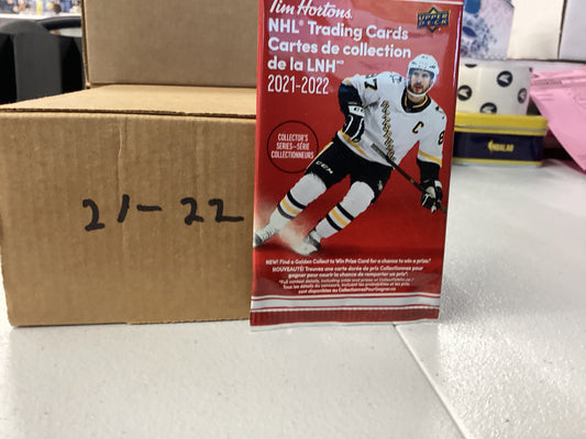 2021-2022 tim hortons nhl trading cards full boxes
