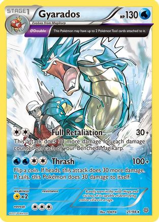 Gyarados (21) (21) 021  - Reverse Holofoil XY  Ancient Origins - Holo Rare