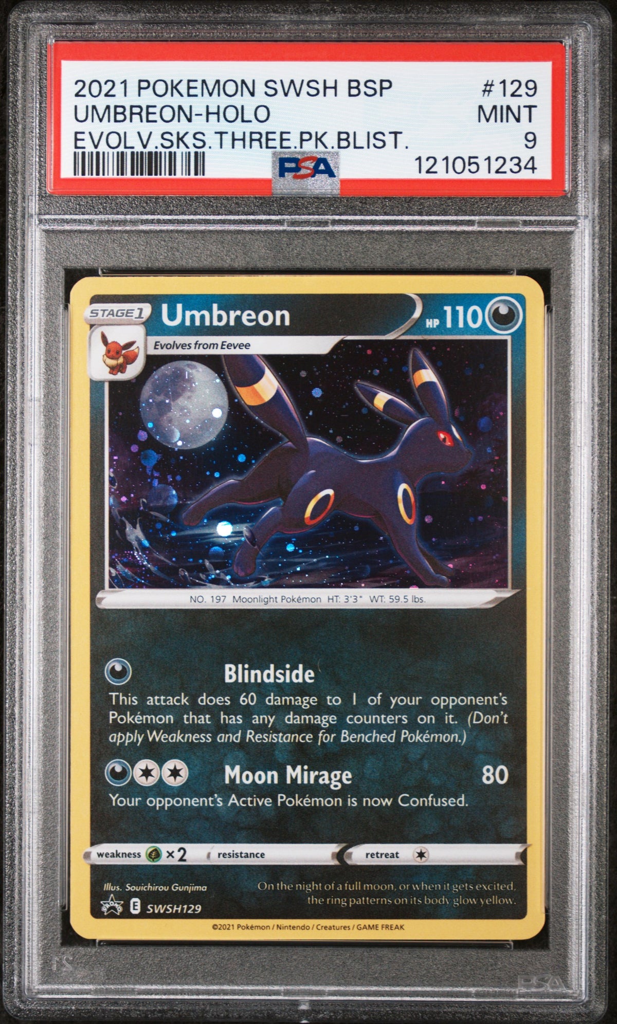 2021 Pokemon SWSH BSP Umbreon-Holo | PSA 9
