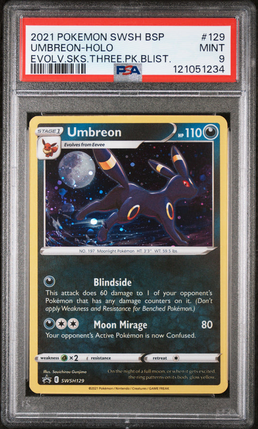 2021 Pokemon SWSH BSP Umbreon-Holo | PSA 9