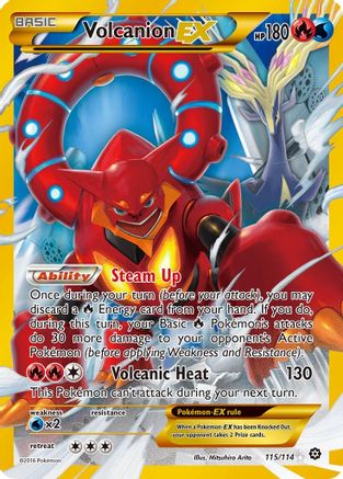 Volcanion EX (Secret) 115  - Holofoil XY  Steam Siege - Secret Rare