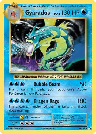 Gyarados 034/108  - Holofoil XY  Evolutions - Holo Rare