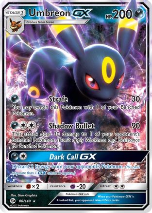 Umbreon GX 080  - Holofoil SM Base Set - Ultra Rare