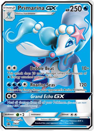 Primarina GX - SM39  - Holofoil SM Promos - Promo