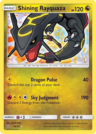 Shining Rayquaza 056  - Holofoil Shining Legends - Shiny Holo Rare