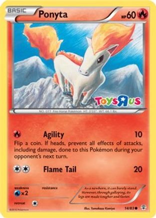 Ponyta (Toys R Us Promo) 014/83  - Holofoil Miscellaneous Cards & Products - Promo