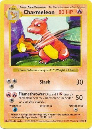 Charmeleon 024  - Unlimited Base Set Shadowless - Uncommon