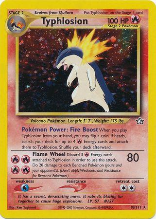 Typhlosion (18)  - Unlimited Holofoil Neo Genesis - Holo Rare