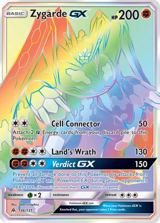 Zygarde GX (Secret)  - Holofoil SM  Forbidden Light - Secret Rare