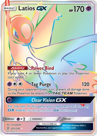 Latios GX (Secret)/236  - Holofoil SM  Unified Minds - Secret Rare