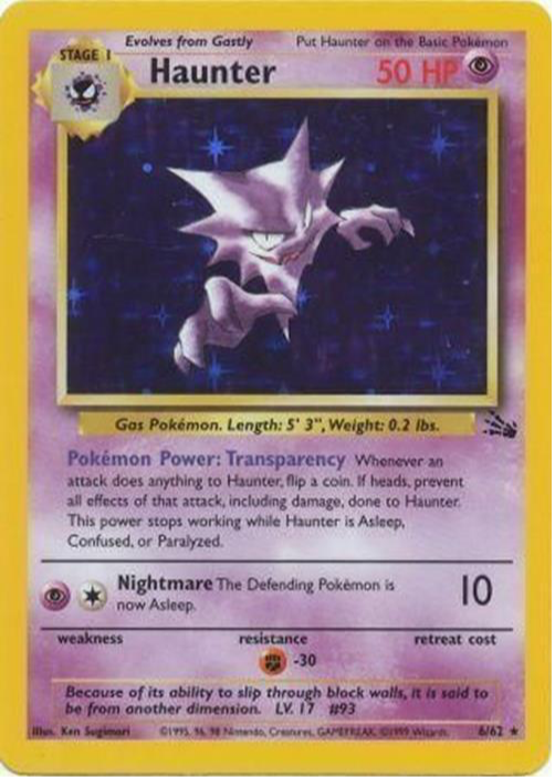 Haunter (6) (6) 006/62  - Unlimited Holofoil Fossil - Holo Rare