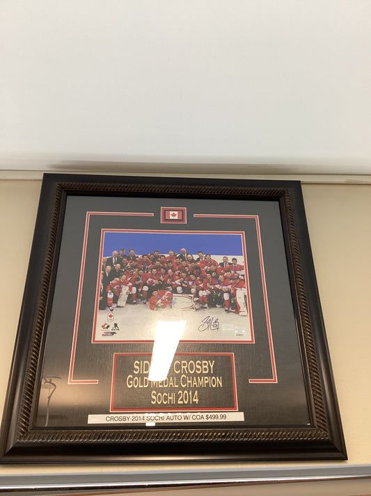 Crosby Sochi 2014 Gold Medal Auto Print with COA