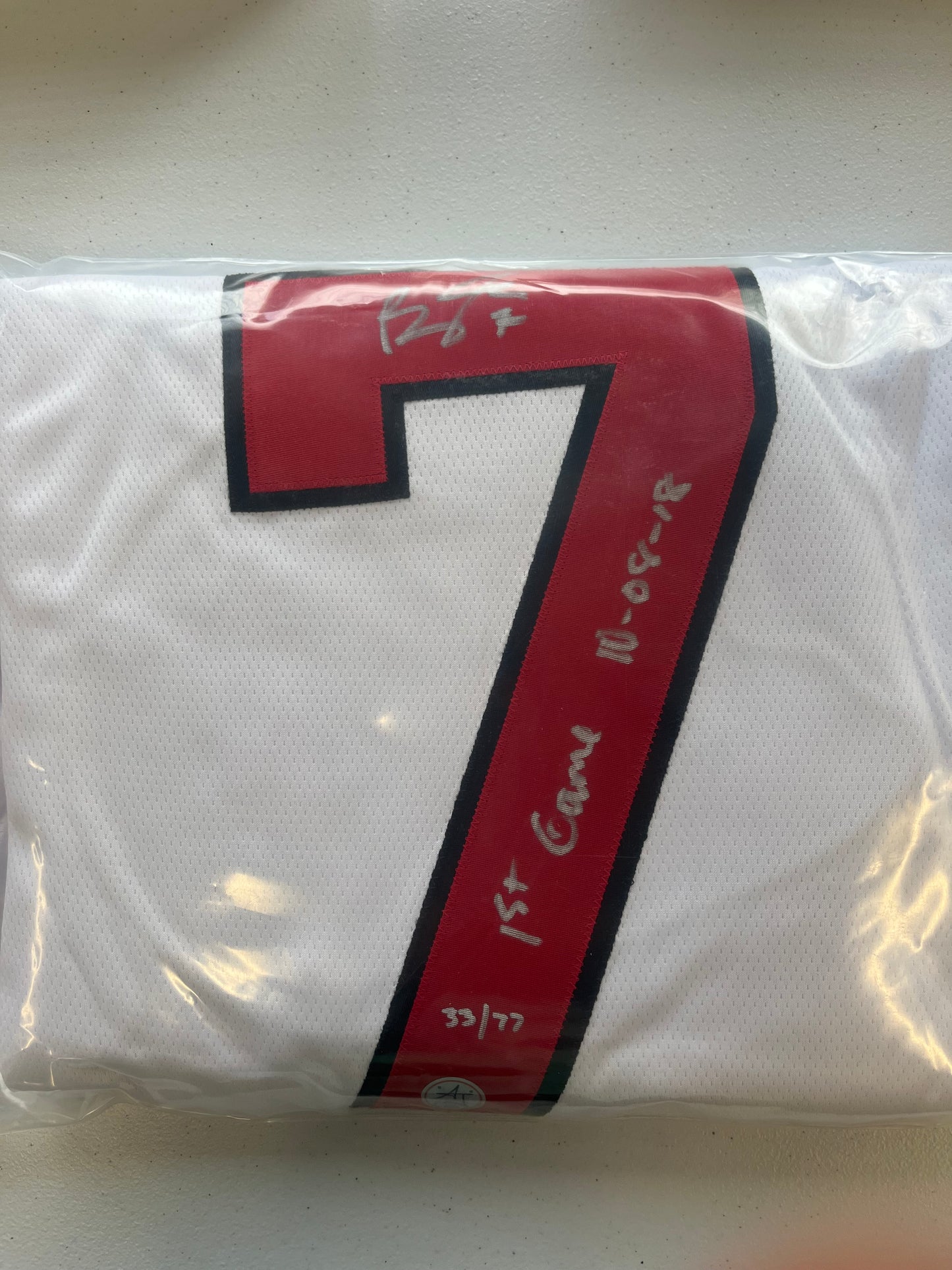 Brady Tkachuk 1st Game /77 Auto Jersey AJ COA