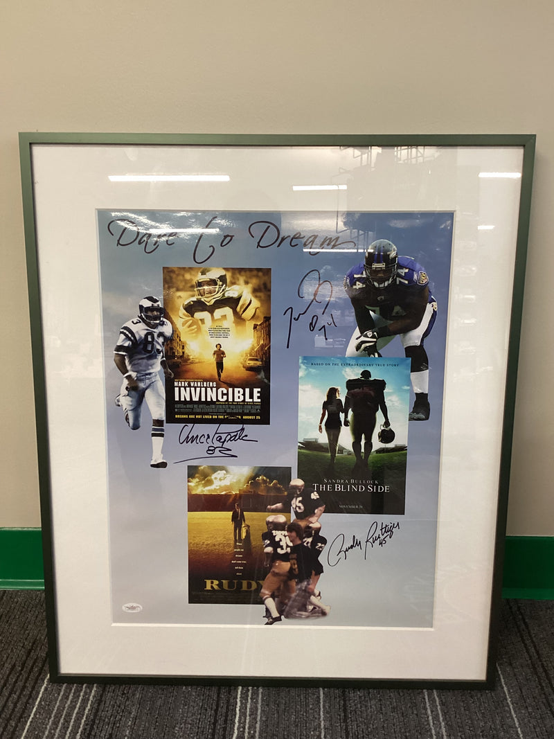 Load image into Gallery viewer, Dare to Dream - 3 autos with COA - Metal Frame
