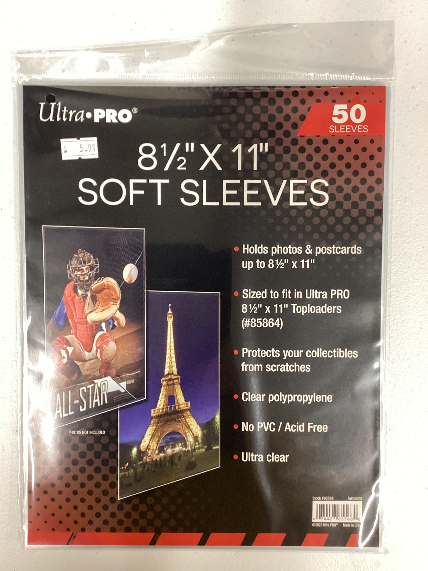 Ultra-Pro 8.5 x 11 Document Sleeves - 50