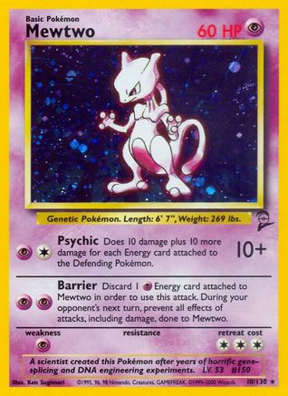 Mewtwo 010  - Holofoil Base Set 2 - Holo Rare