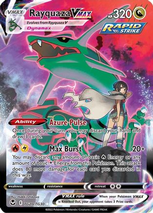 Rayquaza VMAX TG20  - Holofoil SWSH12 Silver Tempest Trainer Gallery - Ultra Rare