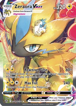 Zeraora VMAX GG42  - Holofoil SWSH Crown Zenith Galarian Gallery - Ultra Rare