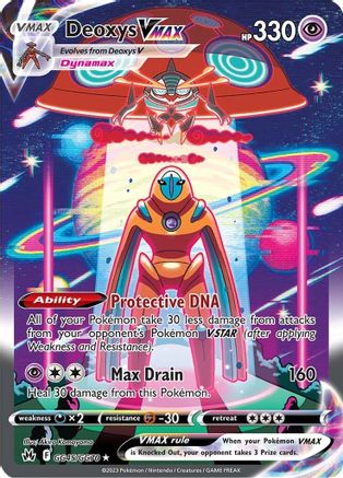 Deoxys VMAX GG45/GG70  - Holofoil SWSH Crown Zenith Galarian Gallery - Ultra Rare