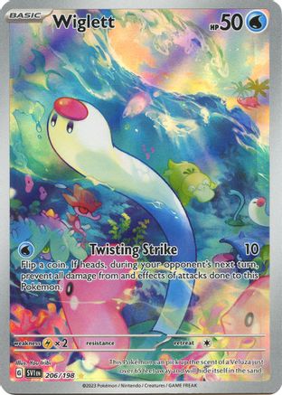 Wiglett 206/198  - Holofoil SV01 Scarlet & Violet Base Set - Illustration Rare