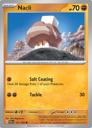 Nacli 121/193  - Reverse Holofoil SV02 Paldea Evolved - Common