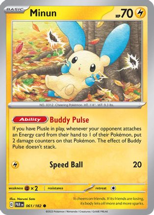 Minun 061/182  SV04 Paradox Rift - Common