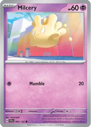 Milcery 064/142  - Reverse Holofoil SV07 Stellar Crown - Common