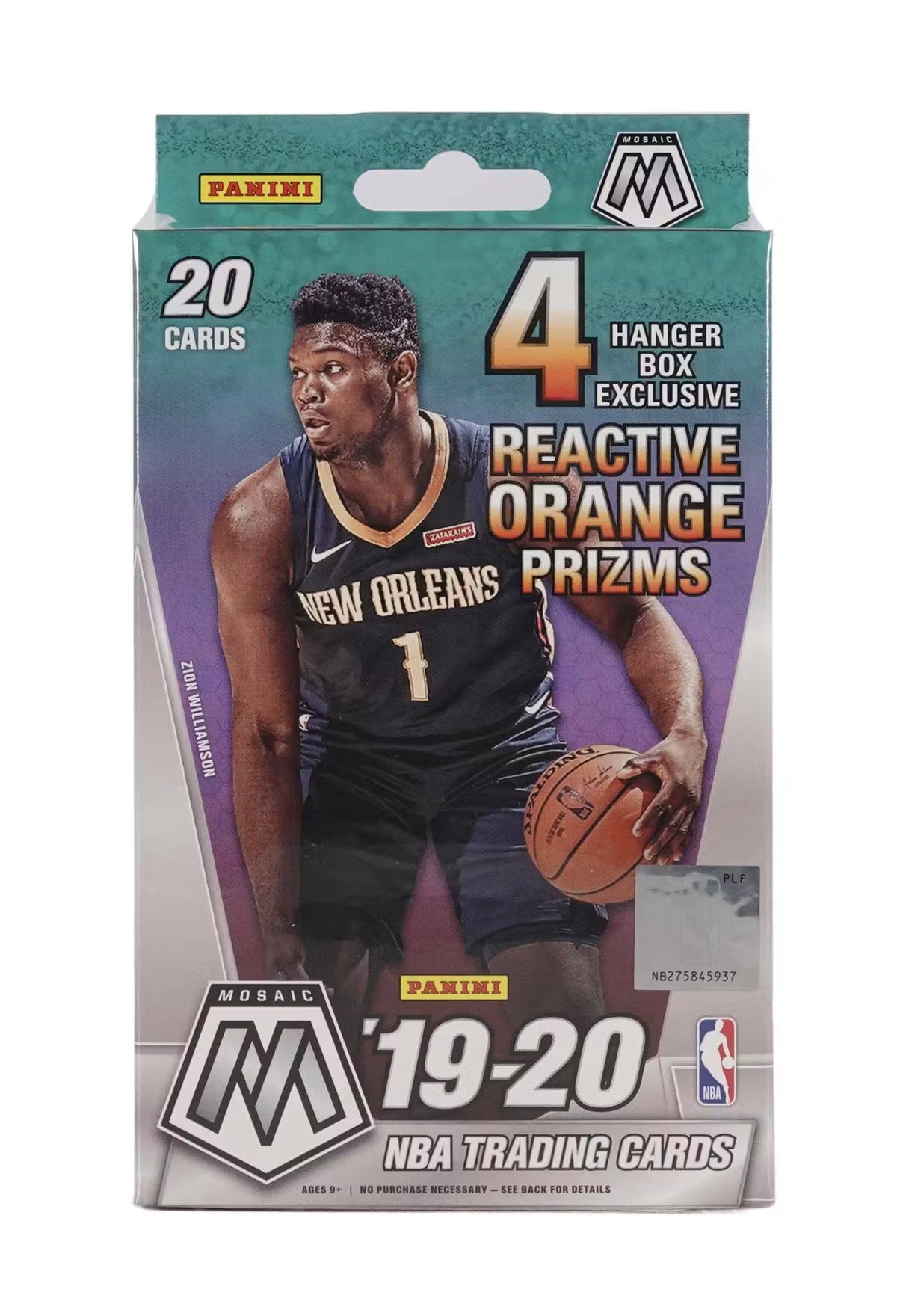 2019-2020 Panini Mosaic Basketball 20-Card Hanger Box